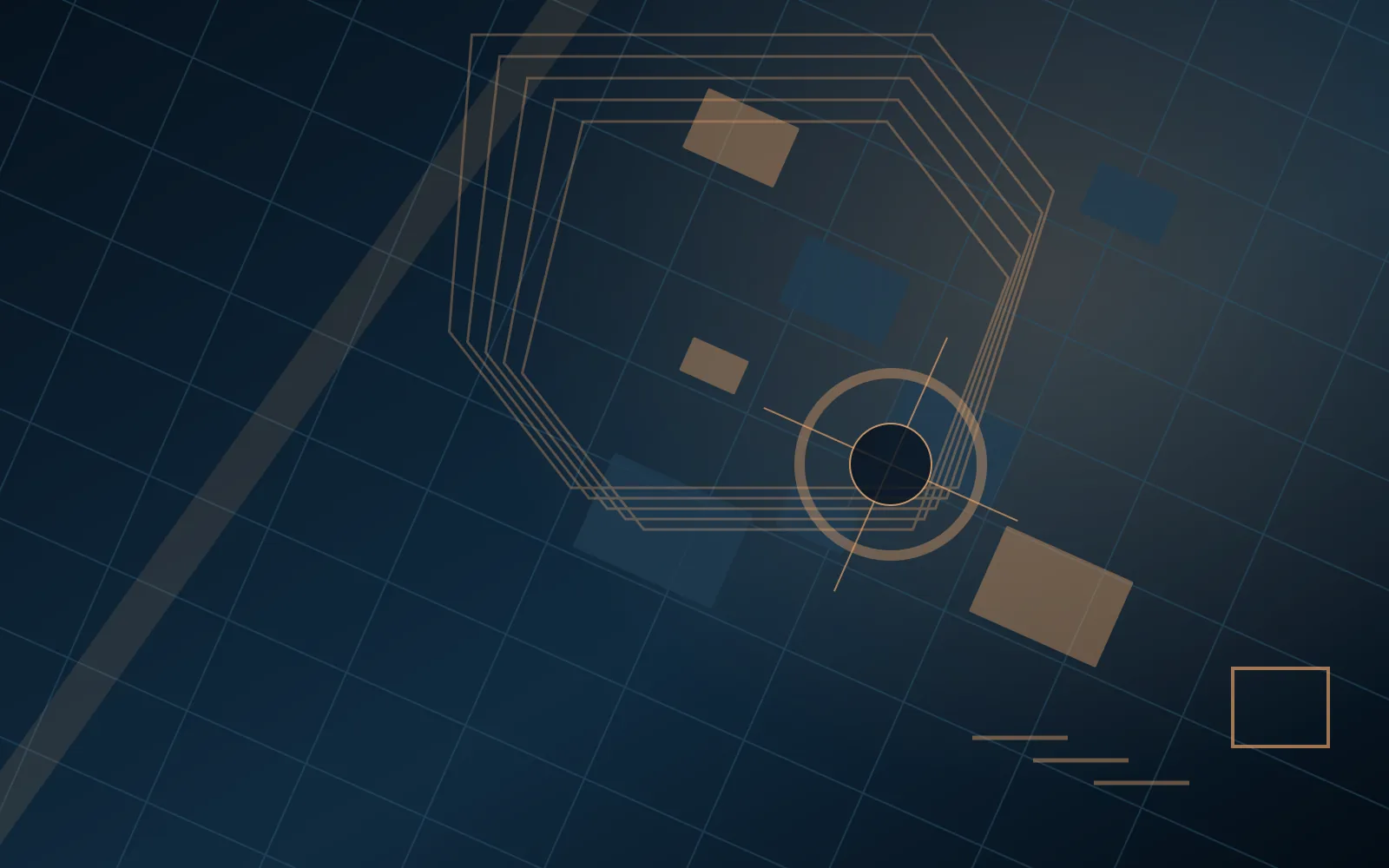 Original abstract street-grid artwork for mouse sensitivity guide