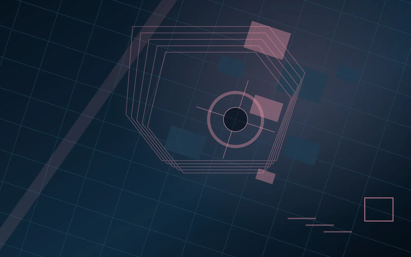 Original abstract street-grid artwork for turf war territory guide