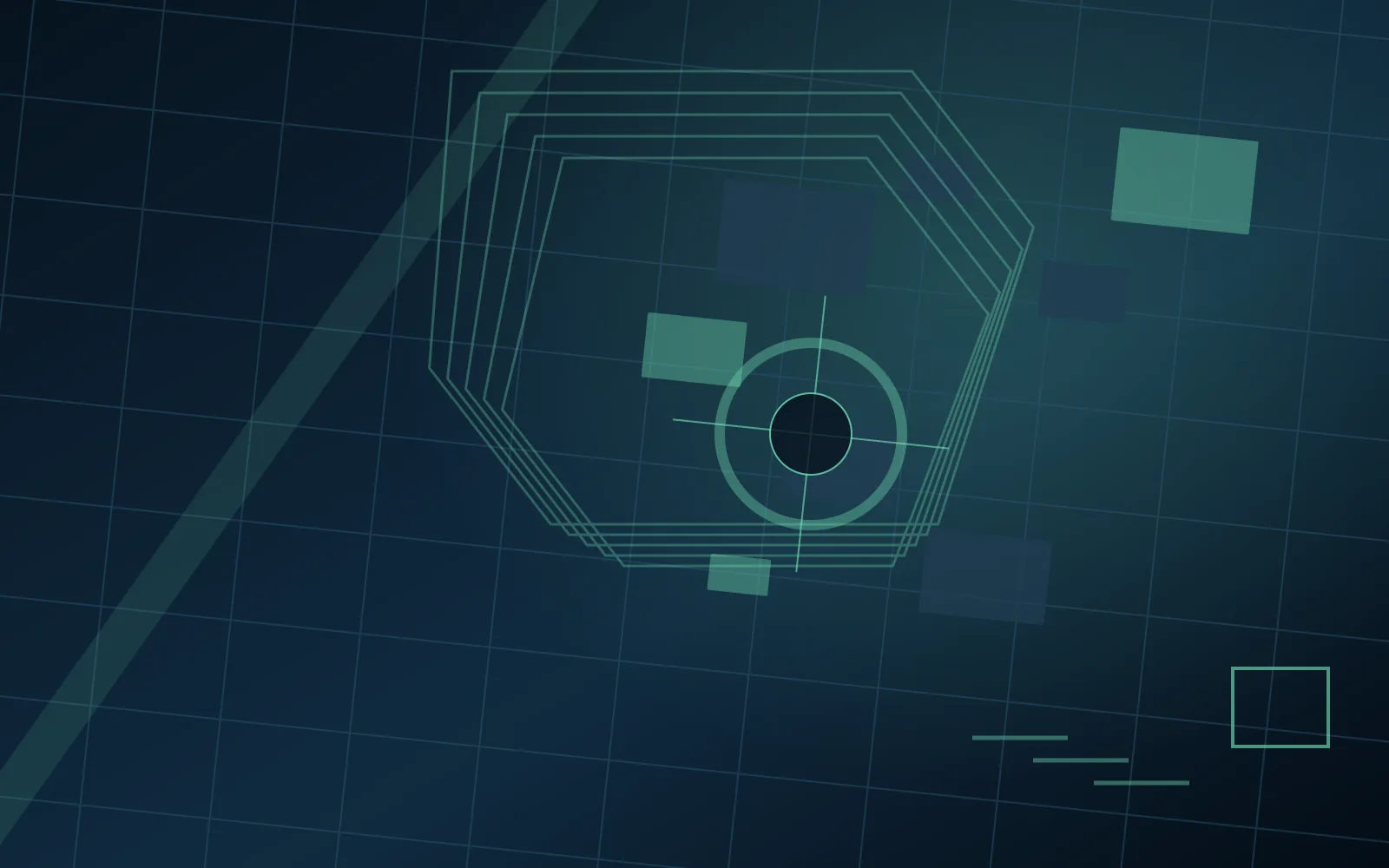 Original abstract street-grid artwork for weapon challenge guide